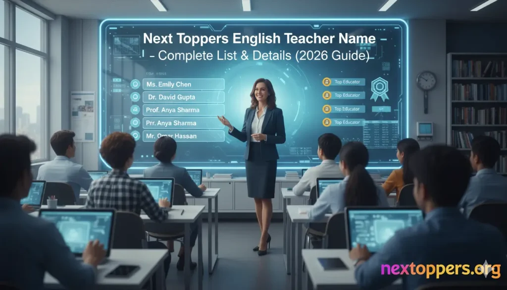 Next Toppers English Teacher Name
